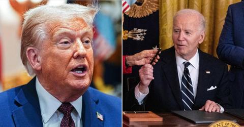 picture of Donald Trump, Joe Biden