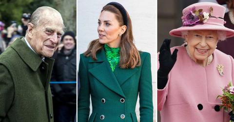 Split photos of Prince Philip, Kate Middleton and Queen Elizabeth