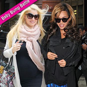 Beyoncé Vs. Jessica Simpson: NYC Baby Bump Battle!