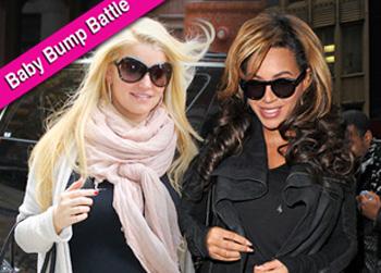 //jessica simpson beyonce knowles baby bump splash