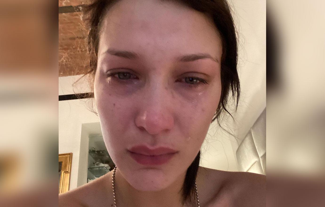 Bella Hadid Goes Bare (Faced) on Instagram—See Pics