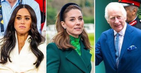 Composite photo of Meghan Markle, Kate Middleton and King Charles