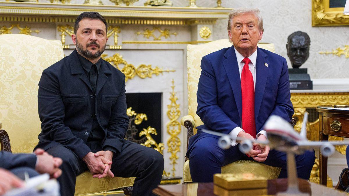 Photo of Donald Trump and Volodymyr Zelenskyy 