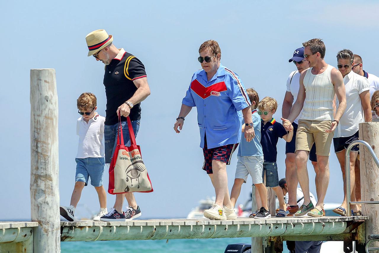 Elton John & Neil Patrick Harris Go On Family Vacation