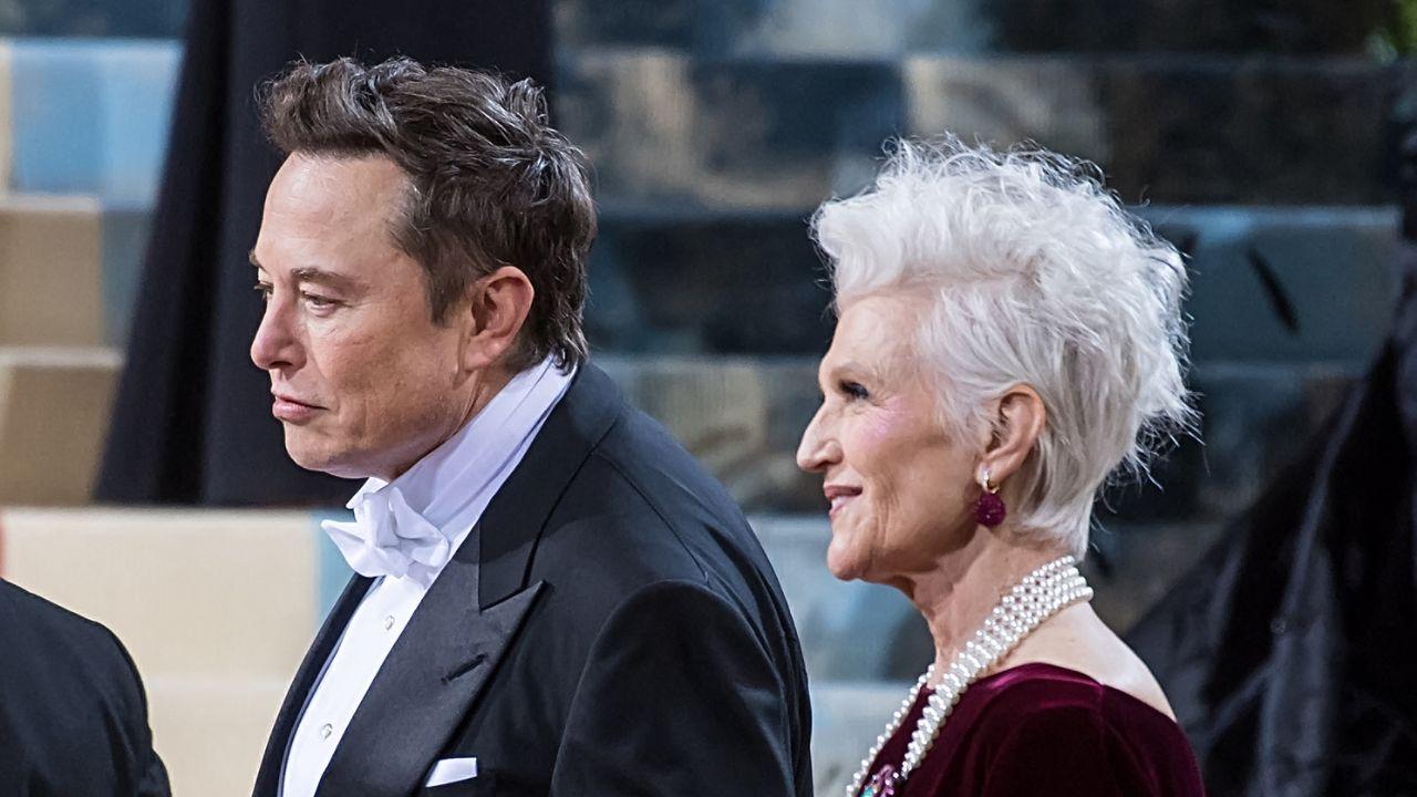 A photo of Maye Musk and Elon Musk