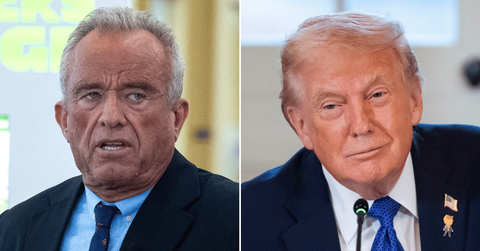 Split photo of Robert F. Kennedy Jr., Donald Trump