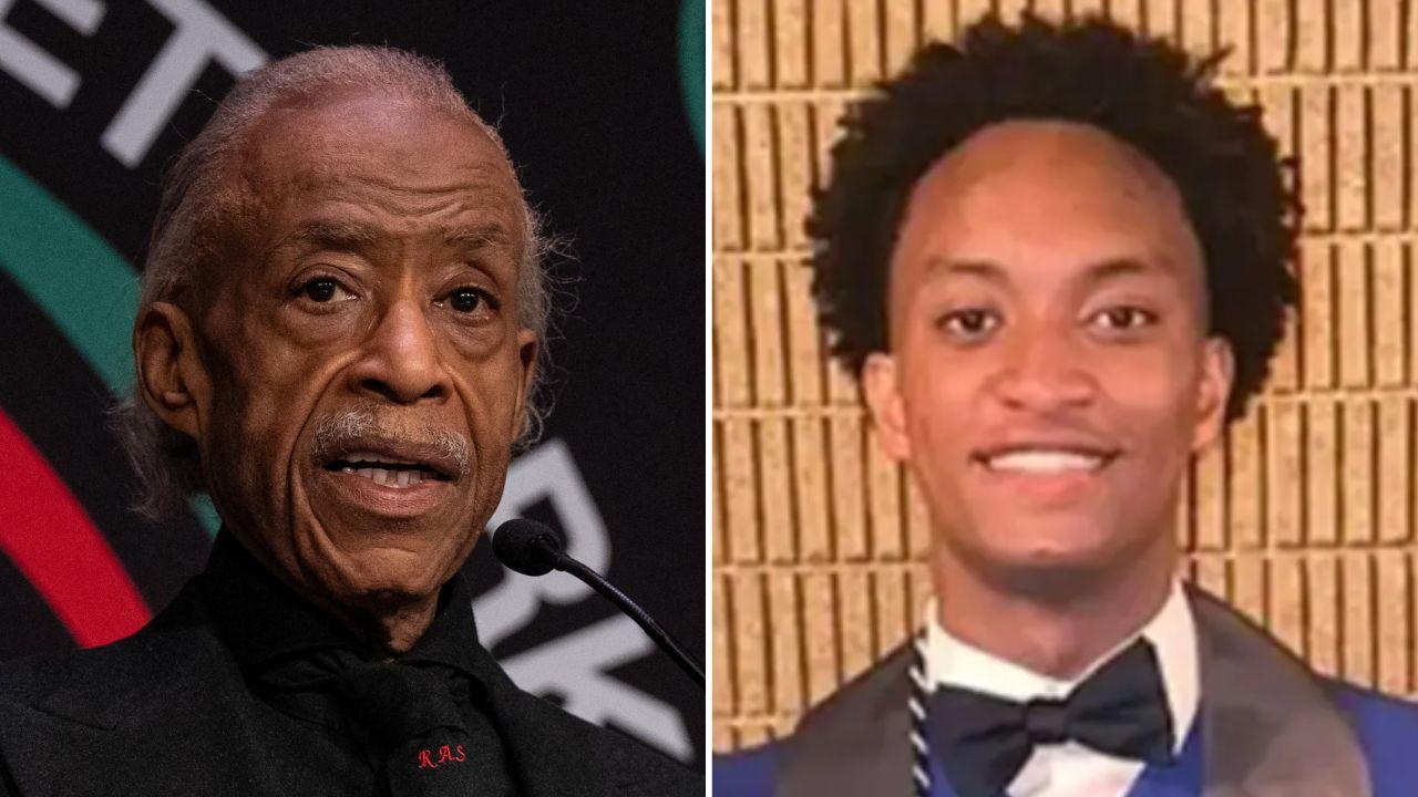 split image of Rev. Al Sharpton and Nolan Wells