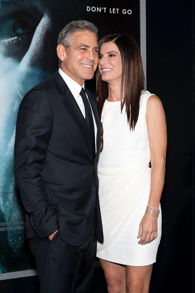 Sandra Bullock George Clooney Gravity Premiere