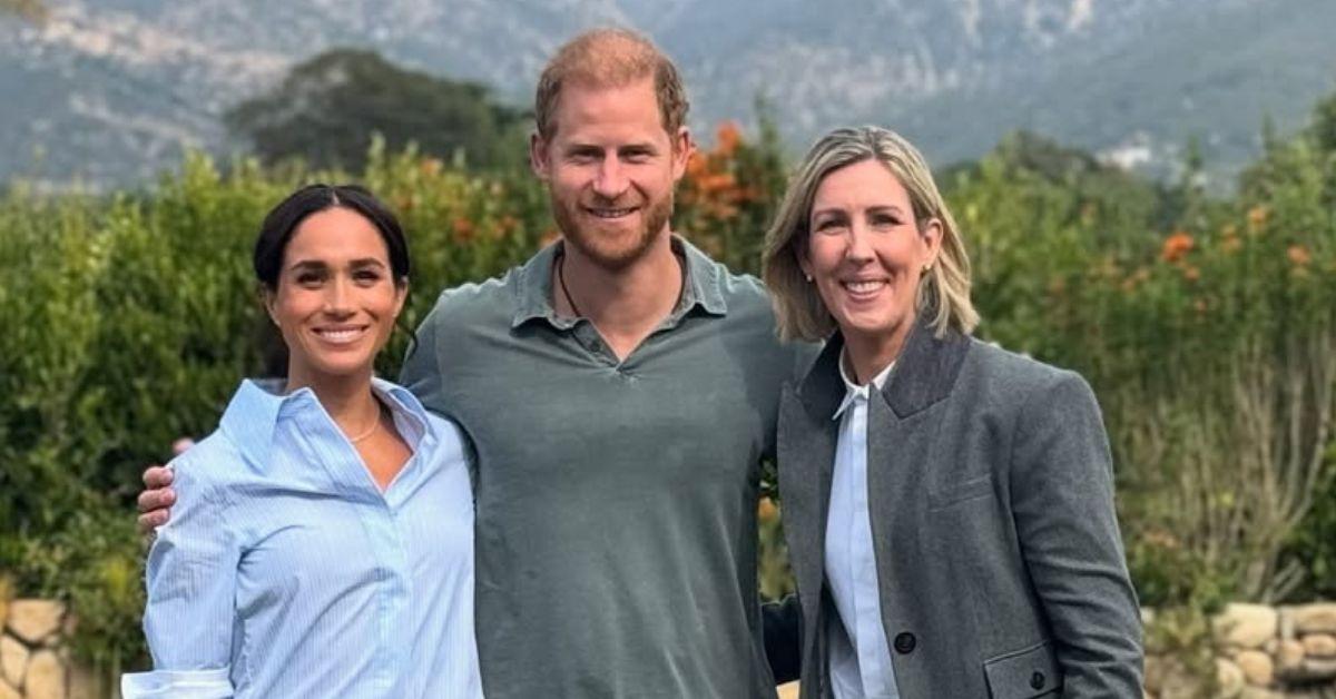 Photo of Meghan Markle, Prince Harry and Chef Clare Smyth