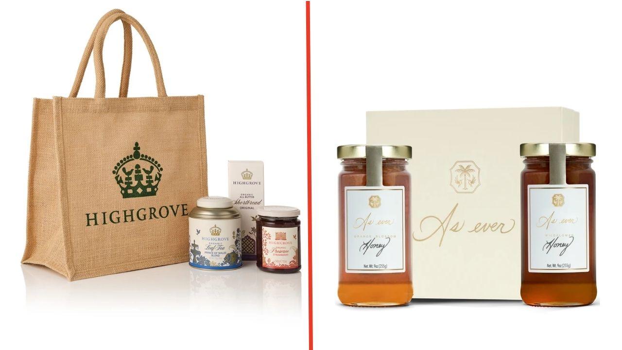 Split photos of Highgrove and As Ever jelly and preserves