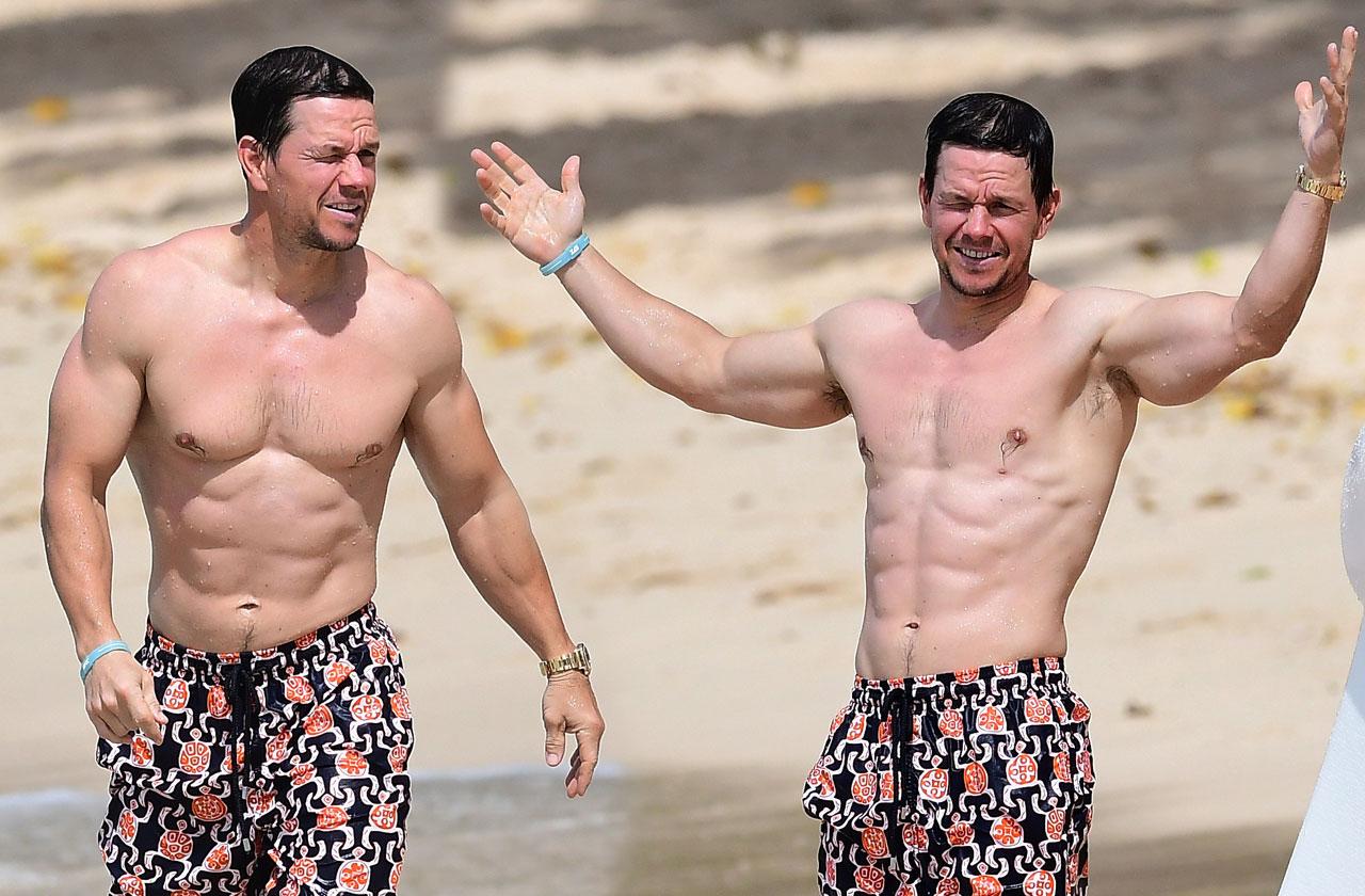 Mark Wahlberg Goes Shirtless Rhea Durham Wears Bikini On Vacation 4303