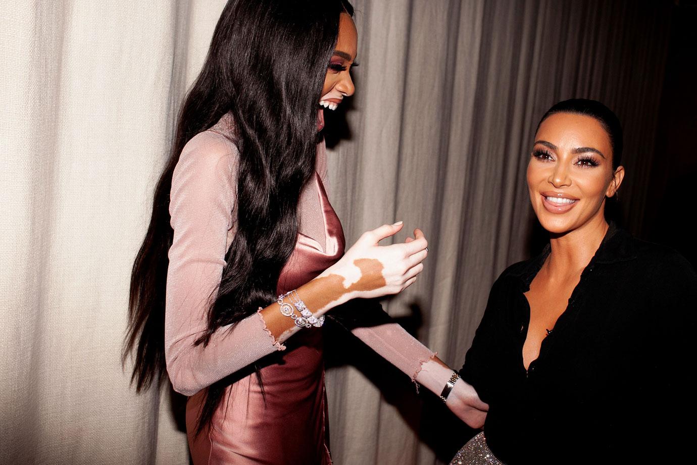 Kim K Flaunts Legs In Short Curve Hugging Skirt At A Party With Ex-BFF Paris Hilton