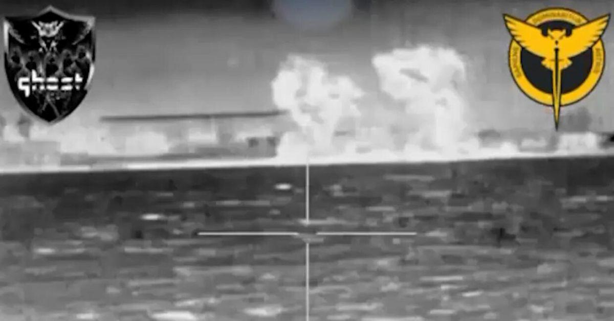 Kamikaze Drone Strike Blows Up Another Russian Naval Vessel in Ukraine ...