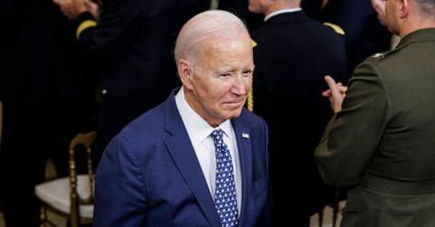 president joe biden slammed walking out medal honor ceremonyjpg