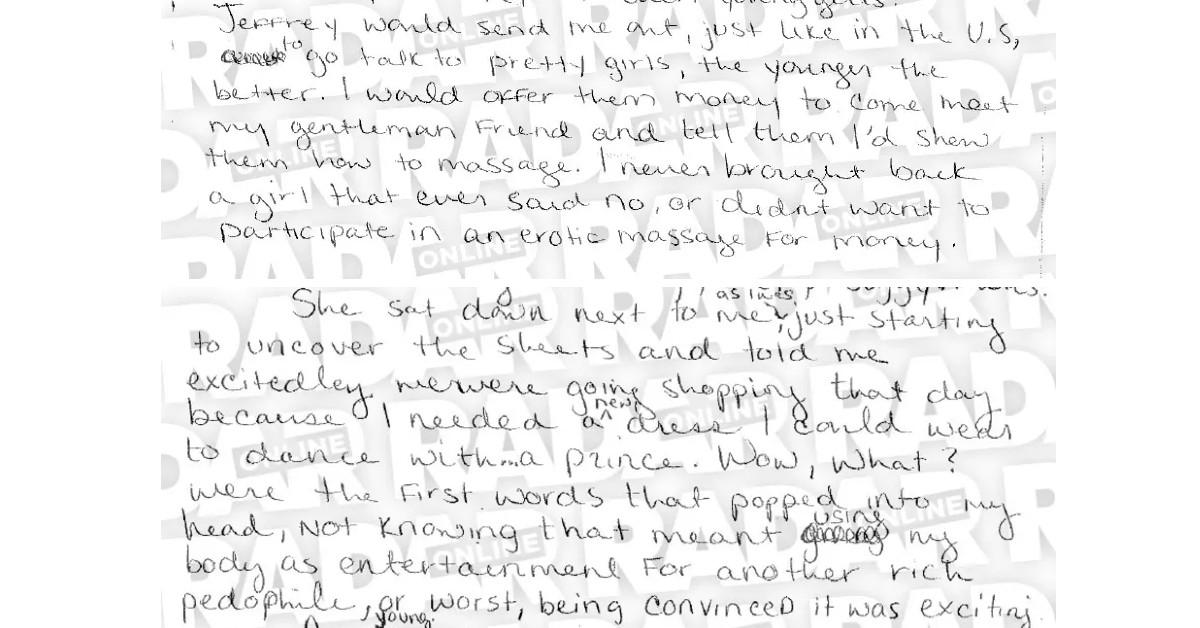 Virginia Giuffre diary
