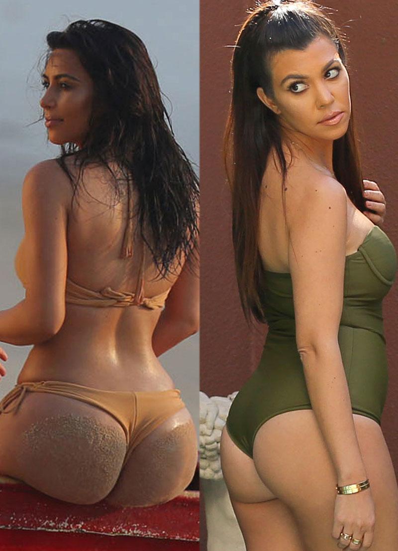 Kim Kardashian Kourtney Kardashian Boobs See Through Dress Stealing Looks