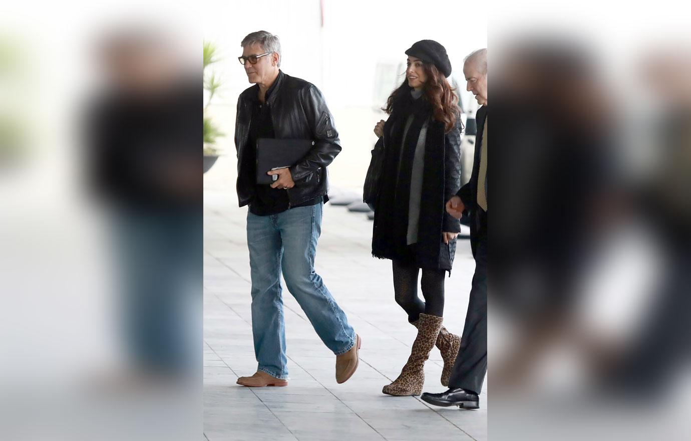 //Amal Clooney Pregnant Baby Bump Photos