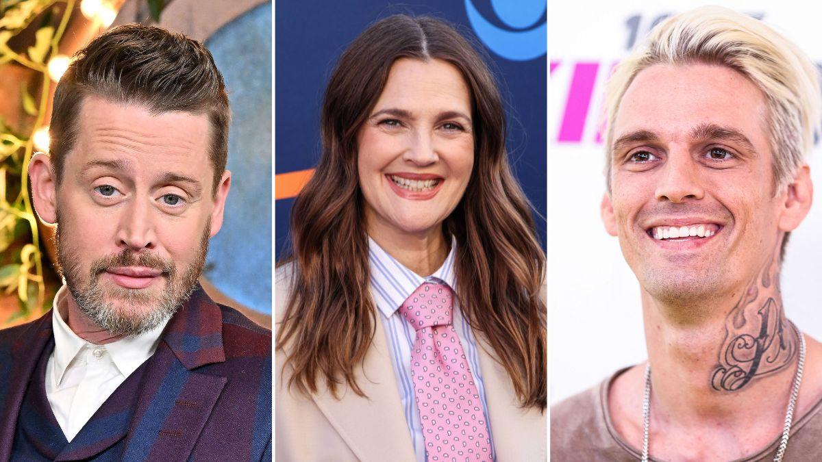 Photos of Drew Barrymore, Macaulay Culkin and Aaron Carter