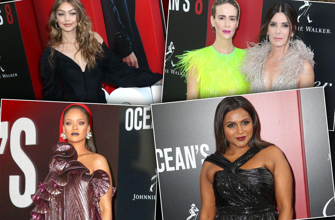 Oceans 8 Premiere Celebrities Rihanna Mindy Kaling