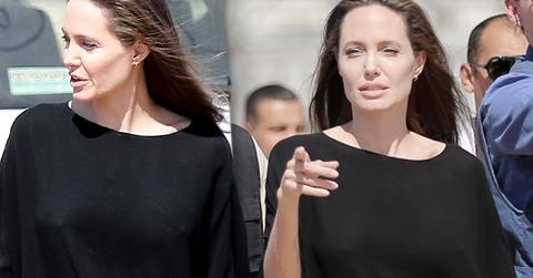 angelina jolie nipples boobs no bra