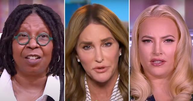 caitlyn jenner the view gubernatorial run trans athlete ban interview meghan mccain whoppi goldberg