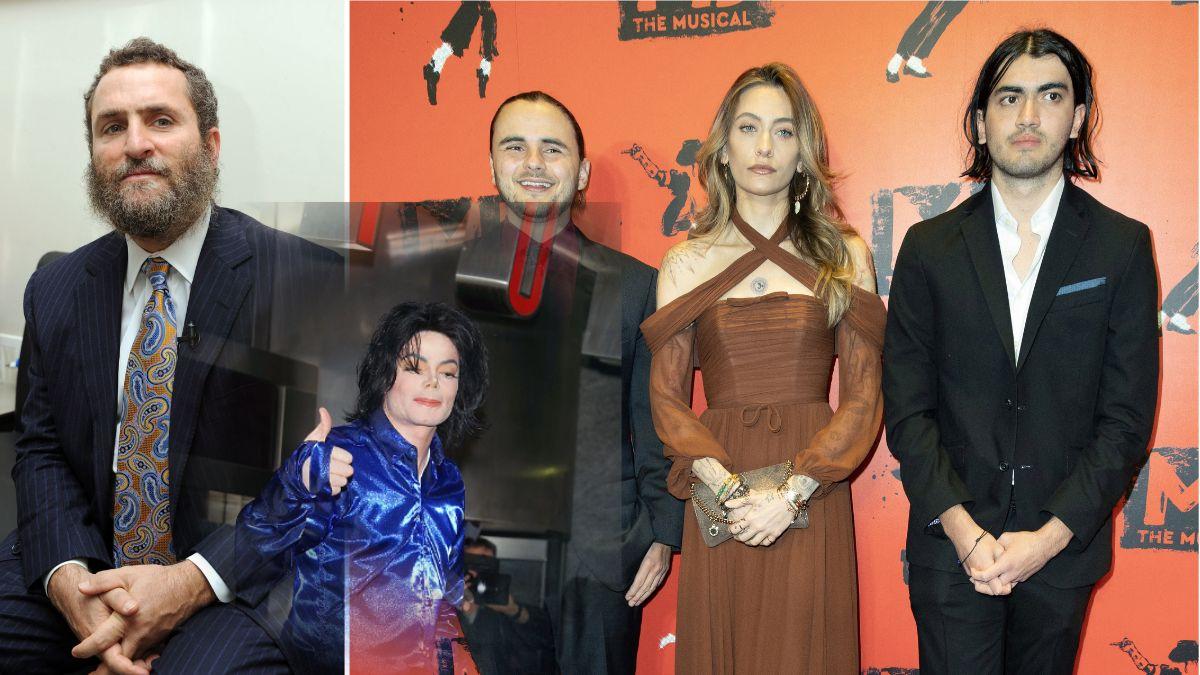Photo of Rabbi Shmuley Boteach, Michael, Prince, Paris and Bigi Jackson