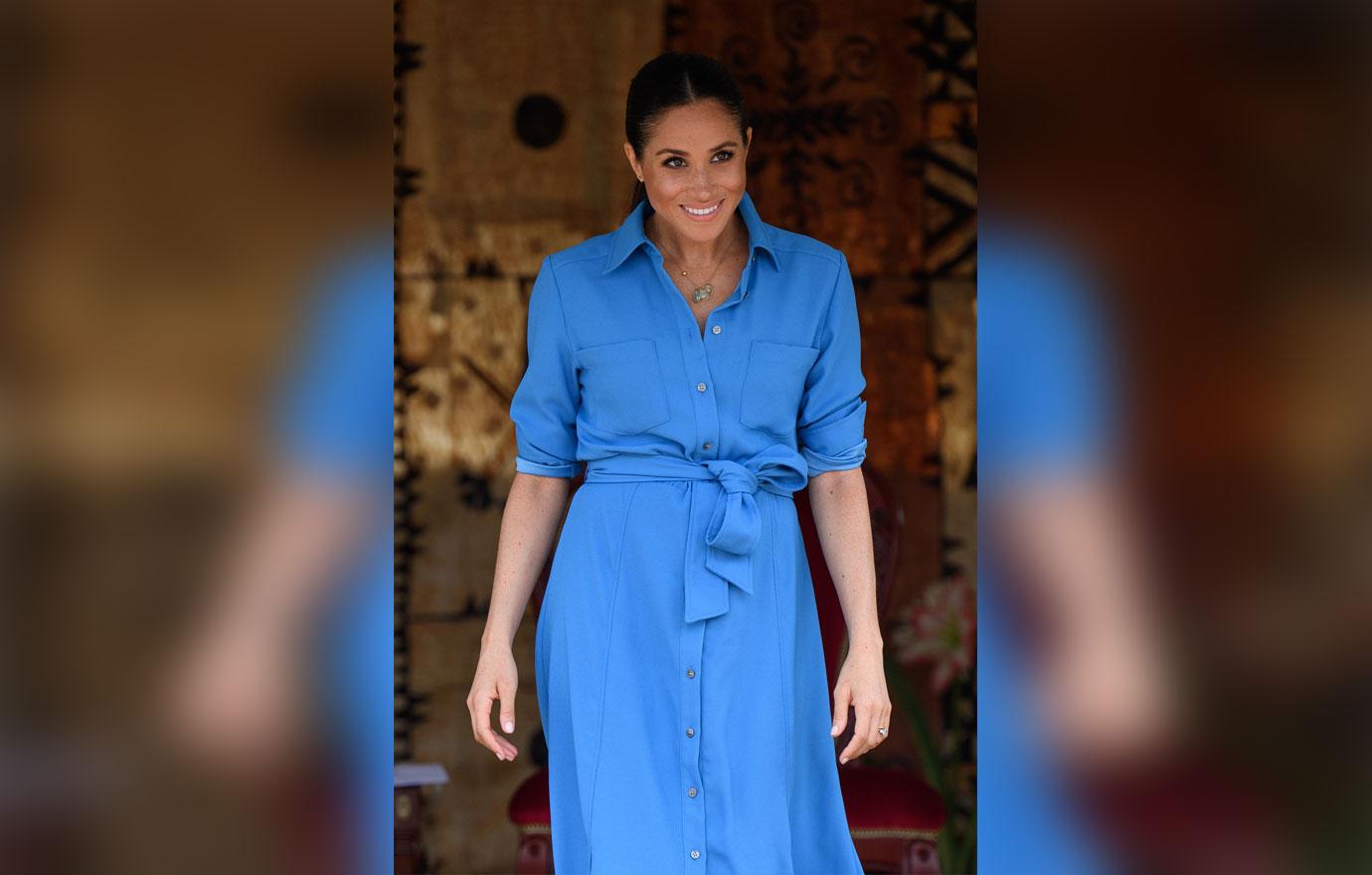 Meghan Markle Bird Dress Tonga Prince Harry