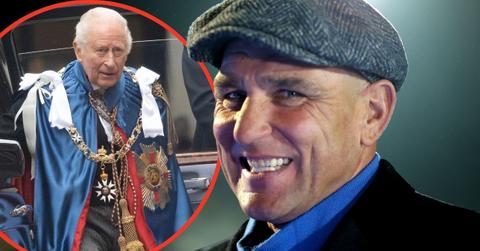 Split photos of Vinnie Jones and King Charles