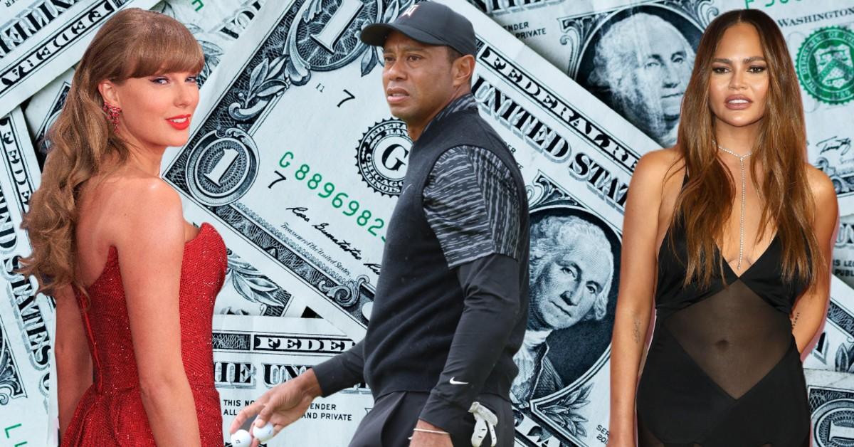 Photo of Taylor Swift, Tiger Woods and Chrissy Teigen.