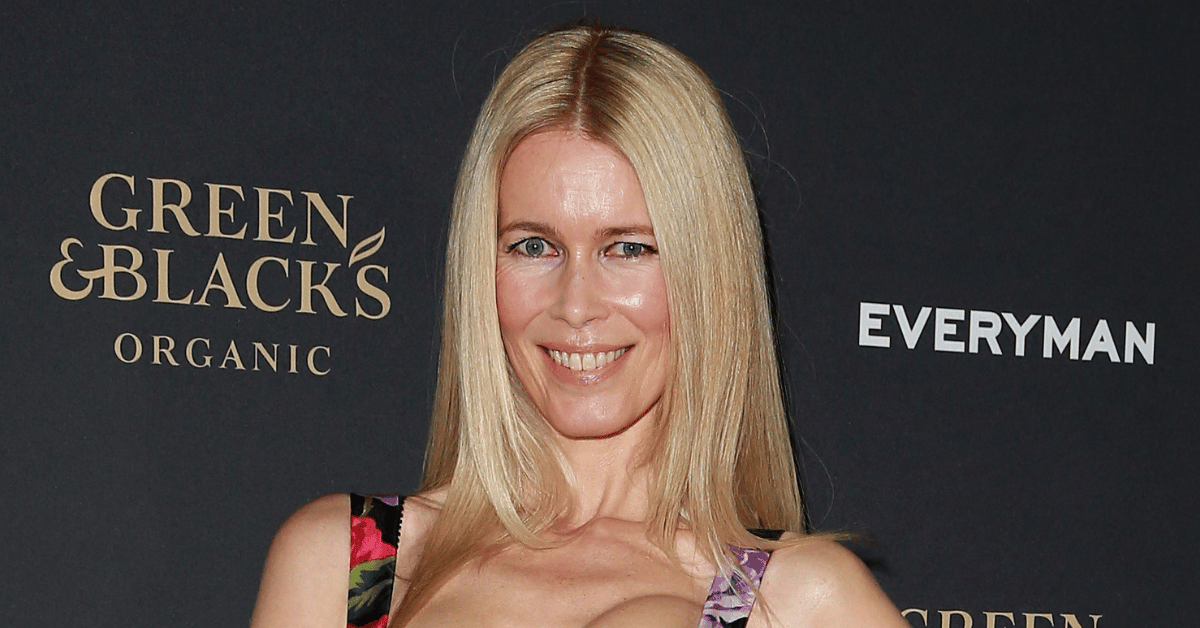 claudia schiffer flaunts trim figure as she celebrates th birthday