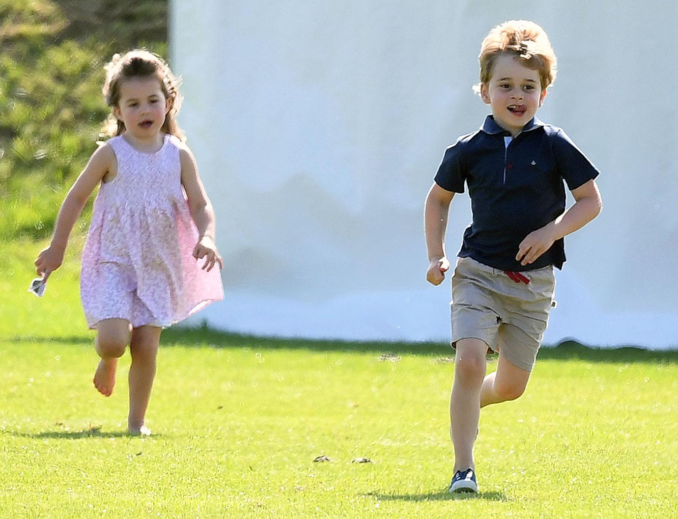 //kate middleton plays with kids polo match