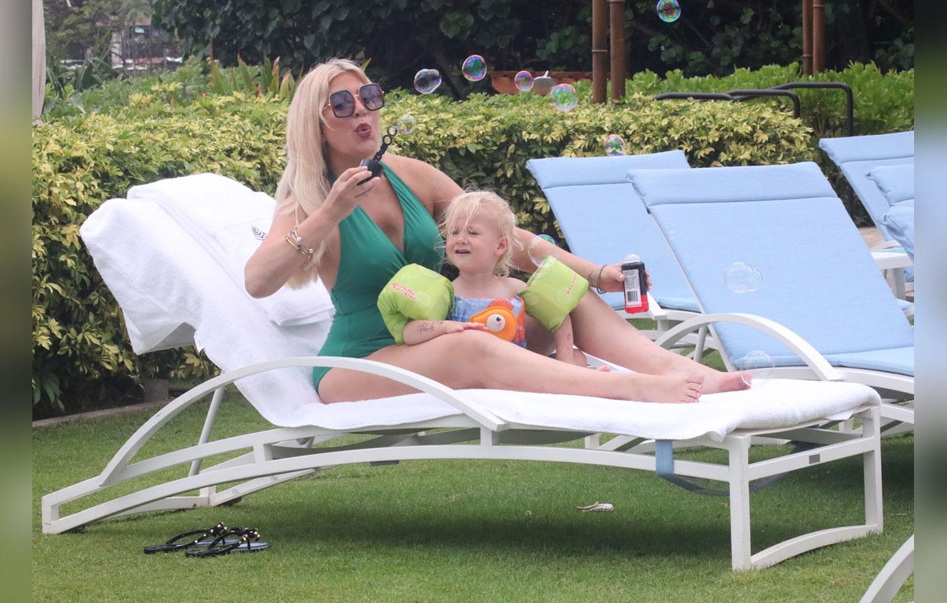 Tori Spelling With Son Beau Amid Financial Problems