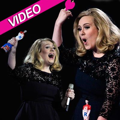 //adele brit awards finger landov post