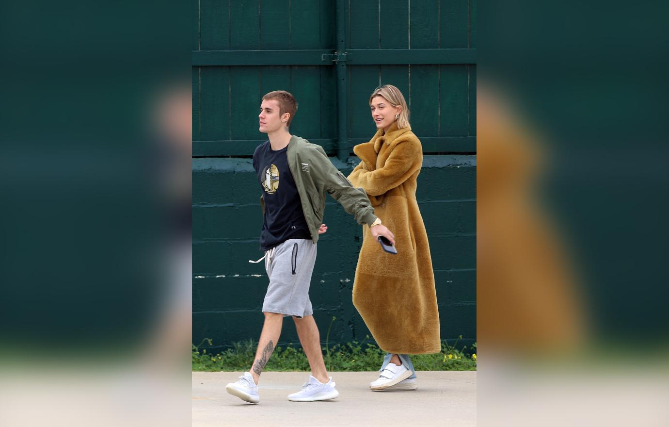 Justin Bieber And Hailey Baldwin Go For Beach Stroll