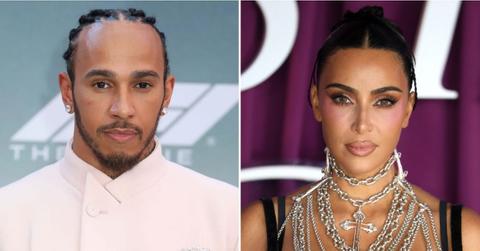 Split photos of Lewis Hamilton and Kim Kardashian