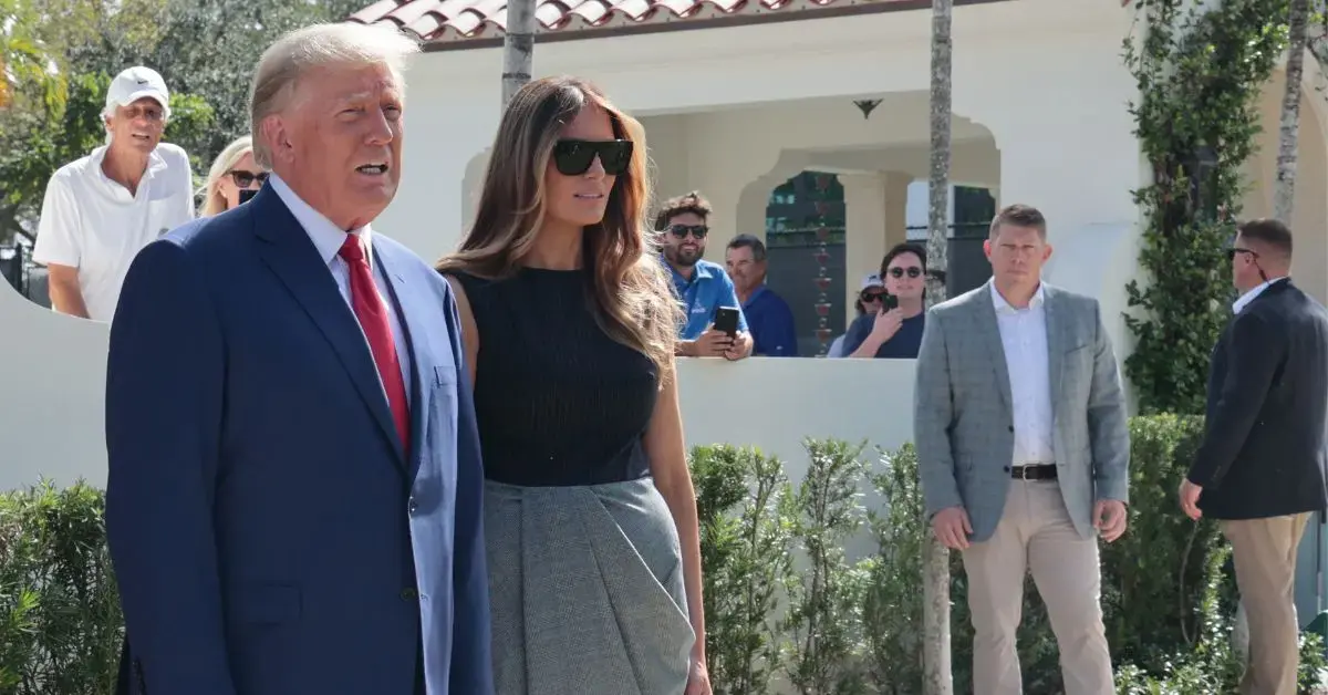 melania trump out hiding first time donald arrest stoic easter mar lago jpg