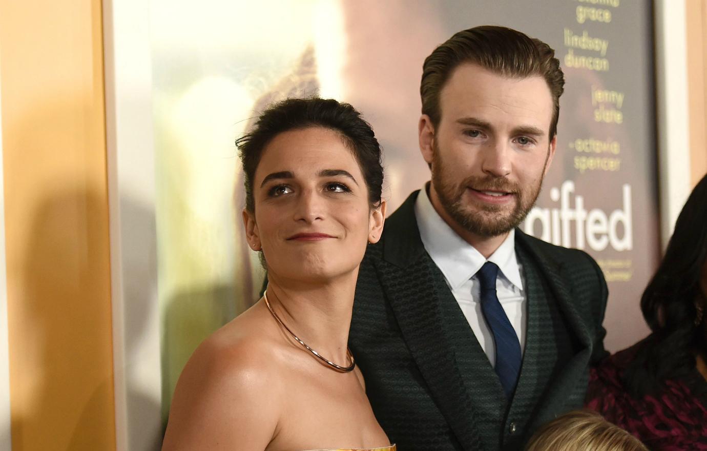 //jenny slate chris evans gifted press