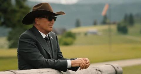 kevin costner on the set of yellowstone
