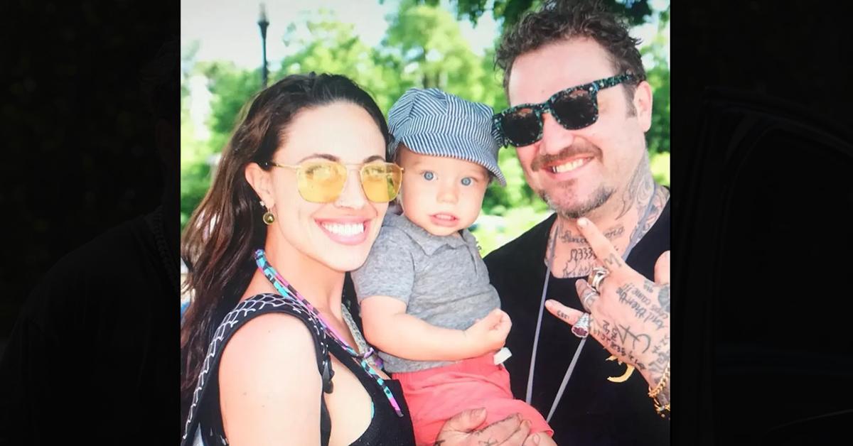 Bam Margera with Nikki and his son