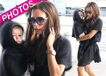 //victoria harper beckham airport