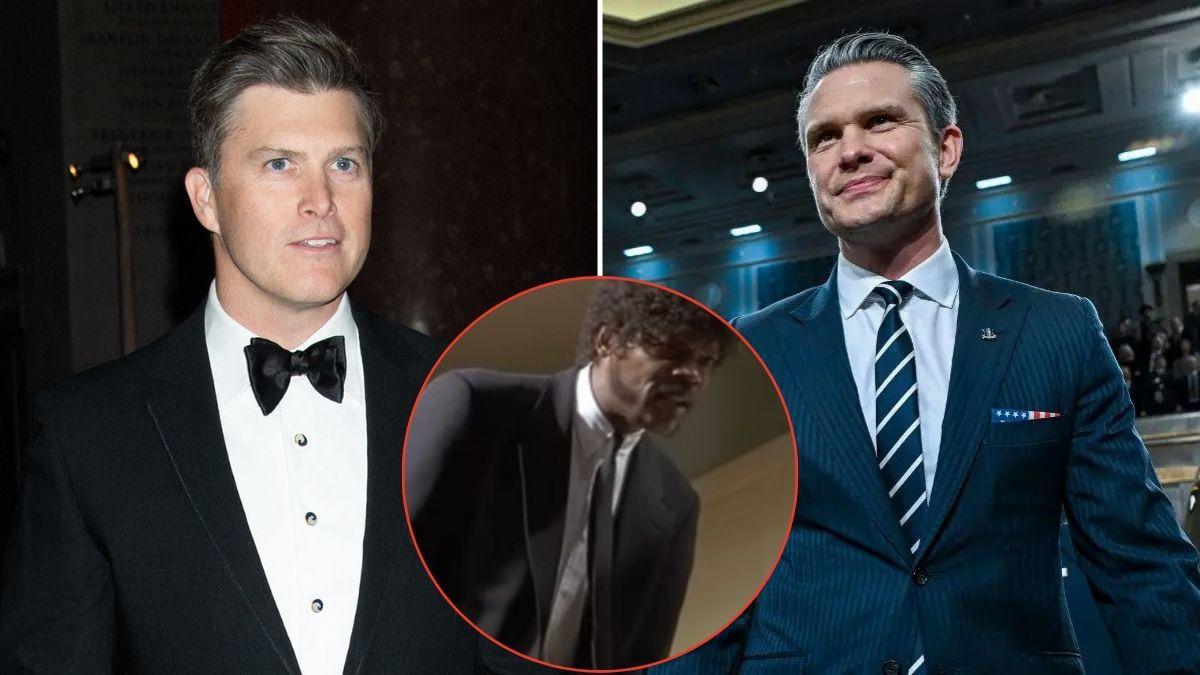 Colin Jost claimed he pitched an idea for an 'SNL' skit before Pete Hegseth did it in real life.