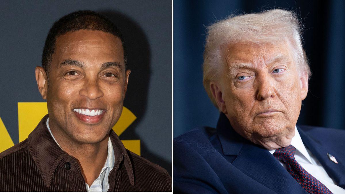 split image of Don Lemon and Donald Trump