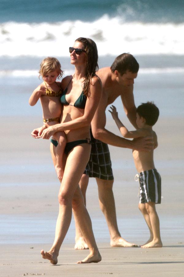 Gisele Bundhen Bikini Photos -- Family Beach Day In Costa Rica