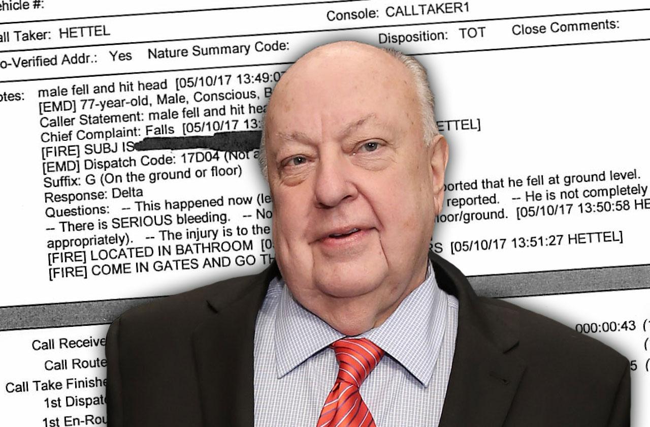 roger ailes dead bathroom fall police report