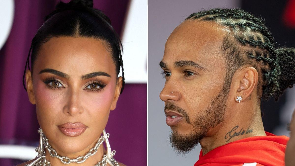 picture of Lewis Hamilton and Kim Kardashian