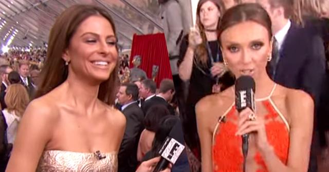 Giuliana Rancic Maria Menounos Fighting Rep Carpet Interviews