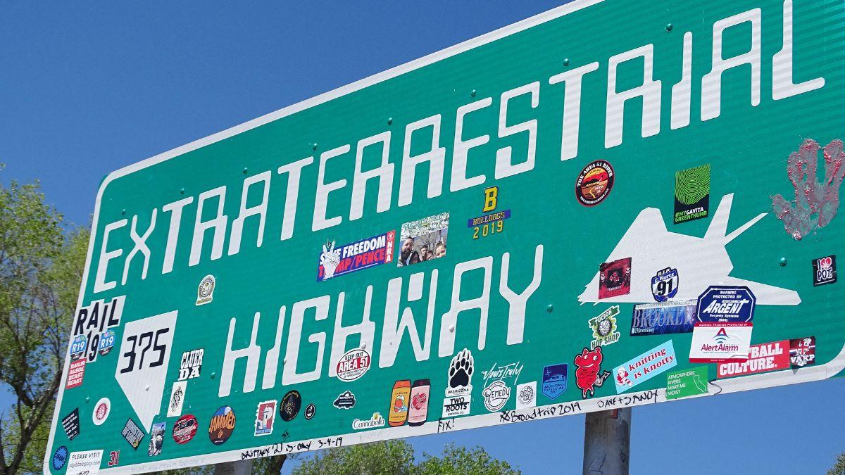 Photo of UFO highway sign