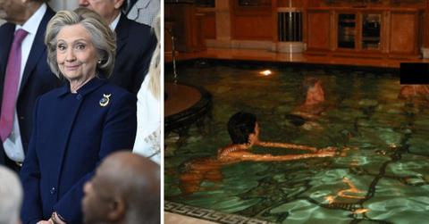 Photo of Hillary Clinton, Ghislaine Maxwell, Bill Clinton