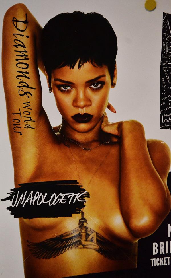 Rihanna Goes Topless