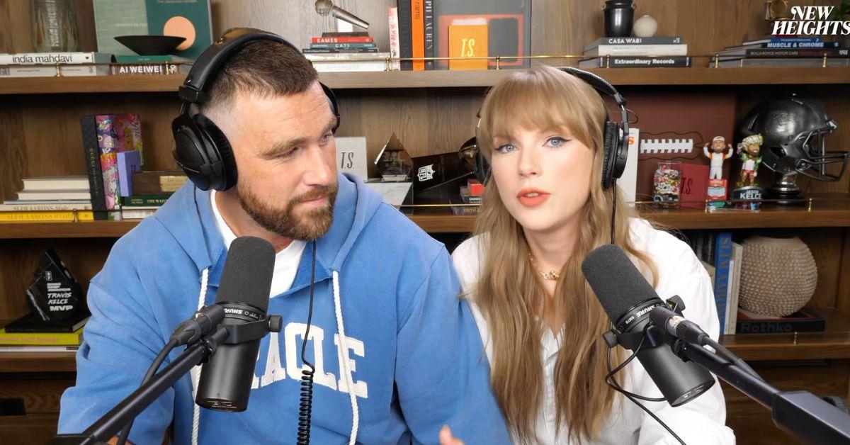 photo of travis kelce and taylow swift